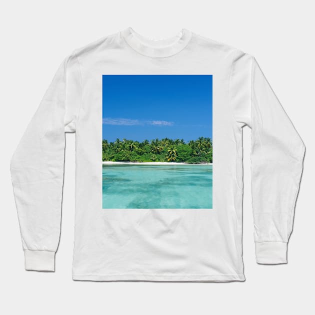 Beautiful Tropical Beach Long Sleeve T-Shirt by NewburyBoutique